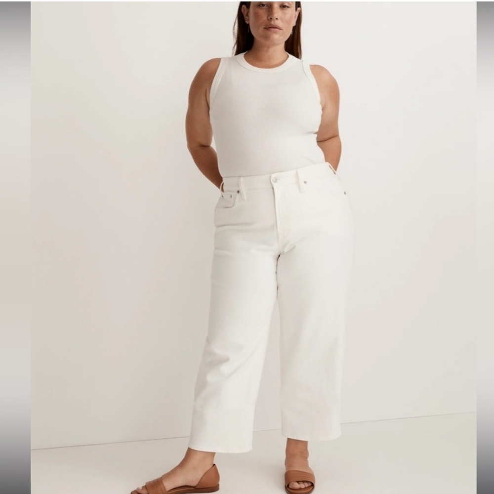 Madewell The Perfect Vintage Wide Leg Crop Jean NWT 24W Plus
